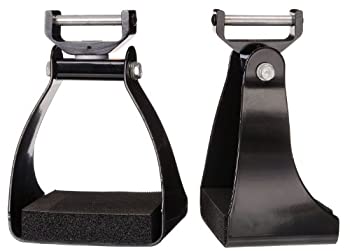 【中古】【39shop】【輸入品・未使用】(6.4cm★ Black) - Tough-1 Black Swivel and Lock Endurance Stirrup(新古品)|アトリエ絵利奈
