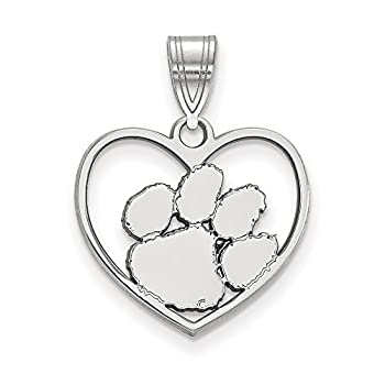 【中古】【39shop】【輸入品・未使用】Clemson★Tigersロゴハートペンダント シルバー（新古品）｜アトリエ絵利奈
