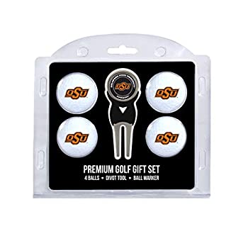 【中古】【輸入品・未使用】Team Golf 24506 Oklahoma State University Pack of 4 Golf Balls and Divet Tool Gift Set