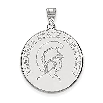 【中古】【輸入品・未使用】LogoArtスターリングシルバーVirginia State University XLディスクペンダントW/チェーン