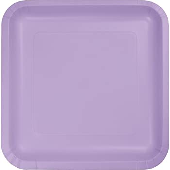 【中古】【インポート品・未当て嵌める】Luscious Lavender (Lavender) Square Dinner Plates 愛くるしげなラベンダー（ラベンダー）四角い晩さん会一皿♪ハロウィン♪クリスマス♪ 食器・カトラリー・グラス-キッチン用品・食器・調理器具-食器