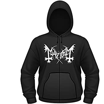 【中古】【輸入品・未使用】Mayhem De Mysteriis Dom Sathanas 公式 メンズ 新しい ブラック Zipped パーカー Size XL
