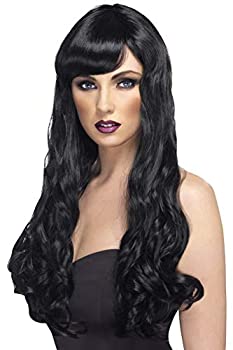 【中古】【輸入品・未使用】Desire ウィッグ ブラック ロング ウェーブ カール 大人女性用