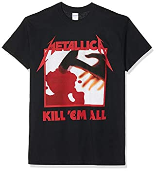 【中古】【輸入品・未使用】メタリカ メンズ Kill Em All Tracks (バックプリント) スリムフィット Tシャツ ブラック US サイズ: Medium カラー: ブラック