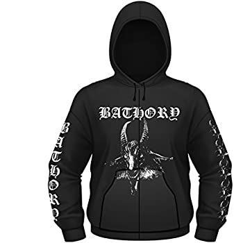 【中古】【輸入品・未使用】Bathory パーカー Goat Band Logo 公式 メンズ 新しい ブラック Zipped Size XL