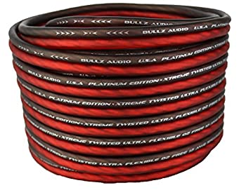 【中古】【輸入品・未使用】Bullz Audio BPES 12.25 25インチトゥルー12ゲージAWGカーホームオーディオスピーカーワイヤーケーブルスプール（クリアレッド/）