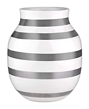 【中古】【輸入品・未使用】Kahler ケーラーOmaggio Vase オマジオ フラワーベース(M)　シルバー　15212 Medium H:20cm