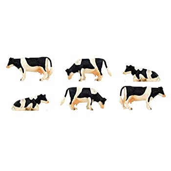 【中古】【輸入品・未使用】アルファToys 6個ブラック/ホワイトLaying Cow