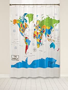【中古】【39shop】【輸入品・未使用】Saturday★Knight The World Peva Shower Curtain(新古品)|アトリエ絵利奈