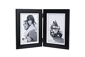 【中古】【輸入品・未使用】Malden International Designs Linear クラシック木製写真フレーム 2-5x7 ブラック 673-57DV
