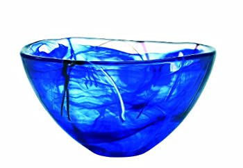 【中古】【輸入品・未使用】(Medium Blue) - Kosta Boda Contrast Bowl Blue Medium