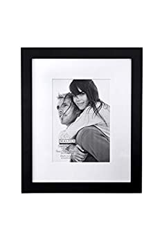 【中古】【輸入品・未使用】(Black 13cm x 18cm) - 5x7 Picture Frame Linear Wall - Matted Black