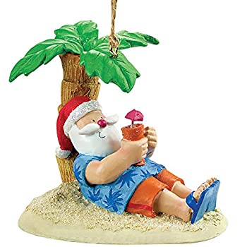 【中古】【輸入品・未使用】Cape Shore Santa Tropical Island Beach Palm Christmas Ornament