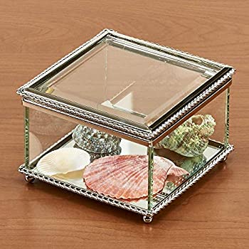 【中古】【39shop】【輸入品・未使用】Square★Glass Keepsake Box（新古品）｜アトリエ絵利奈