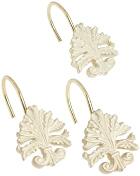 【中古】【39shop】【輸入品・未使用】(Multi)★- Carnation Home Fashions Fleur dis Lis Ceramic Resin Shower Curtain Hook Brushed Gold（新古品）｜アトリエ絵利奈