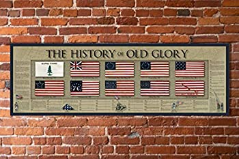【中古】【輸入品・未使用】Old Glory Print - 11 3/4インチ x 36インチ - アメリカ国旗タイムライン
