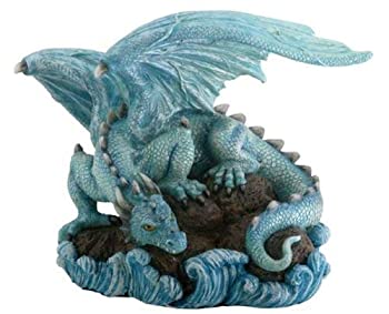 【中古】【39shop】【輸入品・未使用】Blue★Water Dragon on Rock Fantasy Figure Decoration by Summit(新古品)|アトリエ絵利奈