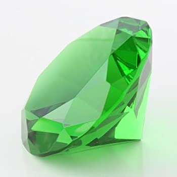 【中古】【39shop】【輸入品・未使用】1?xグリーンガラスダイヤモンド型Paperweight★3.15インチ( 80?mm )(新古品)|アトリエ絵利奈