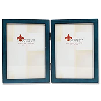 【中古】【輸入品・未使用】Lawrence Frames ヒンジ付きダブルブルー木製写真フレーム ギャラリーコレクション 5 x 7インチ 12,166円