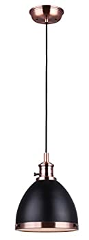【中古】【輸入品・未使用】CANARM IPL409B01BKA LTD Esher ライトコードペンダント ブロンズとブラック ガラスディフューザー付き