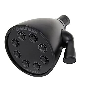 【中古】【輸入品・未使用】(2.5 GPM Matte Black) - Speakman S-2251-MB Signature Icon Anystream High Pressure Adjustable Solid Brass Shower Head 2.5 GPM Matte Blac
