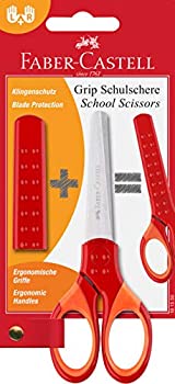 【中古】【39shop】【輸入品・未使用】Faber-Castell★Schulschere GRIP rot BK(新古品)|アトリエ絵利奈