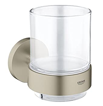 【中古】【39shop】【輸入品・未使用】(BRUSHED★NICKEL INFINITYFINISH) - Essentials Glass With Holder(新古品)|アトリエ絵利奈