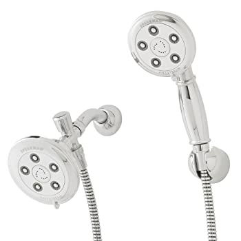 【中古】【インポート品・未当て嵌める】Speakman vs-113011?Alexandriaデュアルシャワーヘッドコンボシステムwith Anystreamハンドヘルドシャワーと据えつけるシャワー頭顱 VS-113011 1