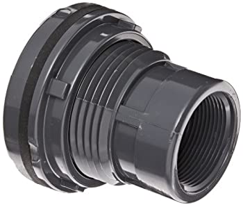 【中古】【輸入品・未使用】Spears 8171 Series PVC Bulkhead Tank Adapter Schedule 80 Gray 1 Socket x NPT Female by Spears Manufacturing