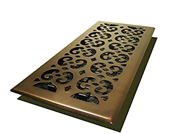 【中古】【輸入品・未使用】(Rubbed Bronze Finish) - Decor Grates Sph614-rb Scroll Floor Register 15cm By 36cm Rubbed Bronze
