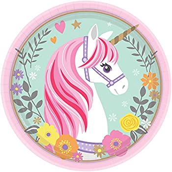 【中古】【輸入品・未使用】Magical Unicorn - Small Plate - 8 pack