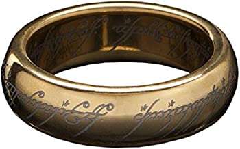 【中古】【輸入品・未使用】ロード・オブ・ザ・リング　ひとつの指輪 金メッキ タングステンカーバイド （文字刻印あり）サイズ：US9（日本18号） Jens Hansen