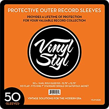 【中古】【39shop】【輸入品・未使用】Vinyl★Styl LP用ビニールカバー323mm x 323 mm 50枚セット / 12.75" X 12.75" 3 Mil Protective Outer Record Sleeve 50CT(新古品)|アトリエ絵利奈