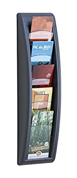 【中古】【インポート品・未当て嵌める】(Charcoal) - PaperFlow Quick Fit Systems Wall Mounted Literature Display 5 Pockets Third Letter Size 25.6 x 18糎 x 9.5糎 Charcoal (4062
