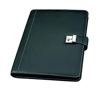【中古】【39shop】【輸入品・未使用】Alassio★31513 ドキュメントフォルダー A4 4リングメカニズム付き ナッパレザー ブラック(新古品)|アトリエ絵利奈
