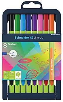 【中古】【輸入品・未使用】(8-Piece) - Schneider Line-Up Fineliner with Stand-Up Case 0.4mm 8 Pieces Assorted Colours (191098)