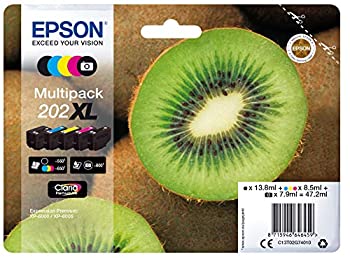 【中古】【輸入品・未使用】Epson C13T02G74010 (202XL) Ink cartridge multi pack 138ml 79ml 3x85ml Pack qty 5 36,884円