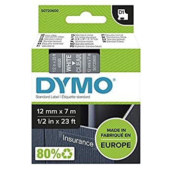 【中古】【インポート品・未当て嵌める】D1 12粍 Tape Clear/White