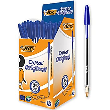 【中古】【インポート品・未当て嵌める】Bic Cristal Medium 1.0粍 Ball Pen Box of 50 - Blue