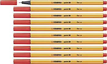 【中古】【インポート品・未当て嵌める】STABILO POINT88 FINELINER RED 88/40 パソコン・周辺機器-その他