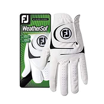 【中古】【39shop】【輸入品・未使用】Footjoy★WeatherSof メンズゴルフグローブ - 右手/左手&サイズ選択可世界No.1ゴルフグローブ。 ホワイト（新古品）｜アトリエ絵利奈
