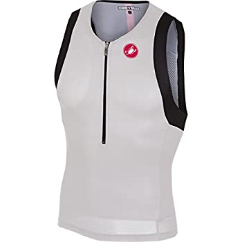 【中古】【輸入品・未使用】(Medium White) - Castelli Men's Free Tri Top