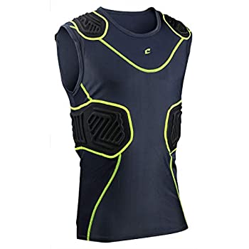【中古】【輸入品・未使用】新しいChampro Bull Rush Footballラクロス大人用パッド入りno Sleeve Compressionシャツ