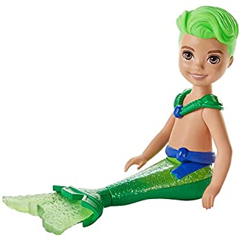 【中古】【インポート品・未当て嵌める】Barbie Dreamtopia Chelsea Merboy Doll 6.5-inch Green