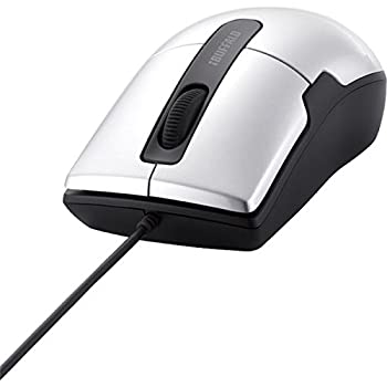 【中古】バッファロー(サプライ) 有線BlueLEDマウス 静音/3ボタン Mサイズ シルバー BSMBU26SMSV ds-1707346