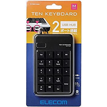 【中古】エレコム 2界面USB2.0こしき付テンキーゲーム盤/M大いさ/メンブレン/黒いこと TK-TCM012BK パソコン・周辺機器-マウス・キーボード・入力機器-テンキー