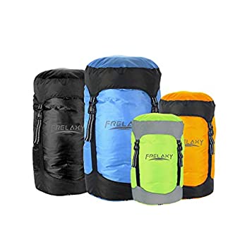 【中古】Frelaxy 圧縮スタッフサック 防水 超軽量 コンパクト 寝袋 反射ストラップ付き 省スペースギア キャンプ、旅行、アウトドアに