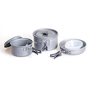 【中古】キャンプ用調理器具 キャンプ用調理器具の混乱のない軽量のバックパッキングクッキングセット家族のハイキングピクニックのための屋外料理 野外|アトリエ絵利奈