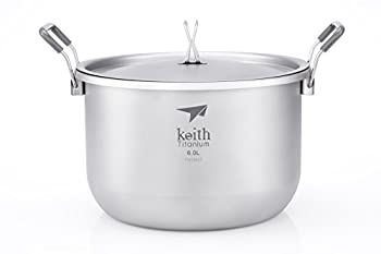【中古】(キースチタニウム) Keith Titanium鍋 6リッター チタン8301
