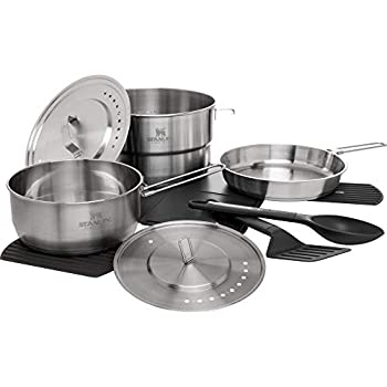 【中古】Stanley Even Heat Camp Pro まかない方仕掛ける 11天下太平 幕営膳立て手道具仕掛ける ステンレス鋼スチール写真 鍋とフライパン 膳立て手道具 蓋 膳立て手道具 アウ